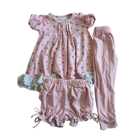 Makena Lane 3 Piece Lounge Set Pajamas - Picture 1 of 11